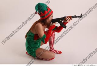 11 2019 01 VERONIKA ELF KNEELING POSE WITH SUBMACHINE GUN